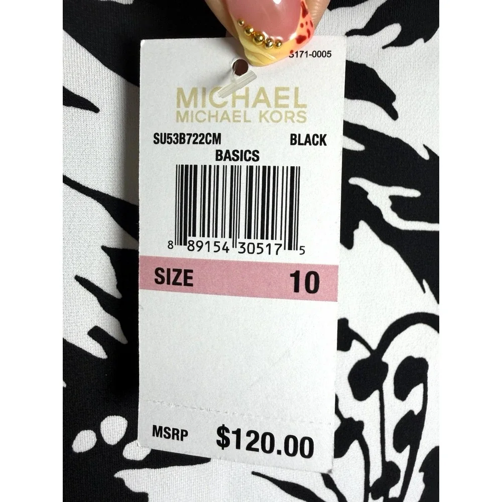 Michael Kors Floral Jersey Wrap Front Skort Resort Beach Women's Size 10 NWT